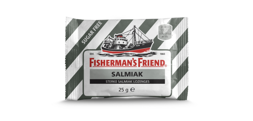 Keelpastilles Fisherman's Friend salmiak suikervrij zak 25 gram