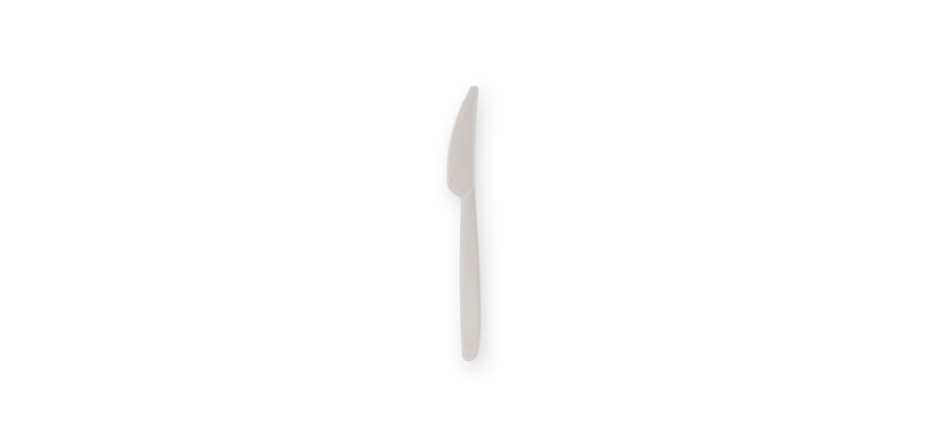 Couteau IEZZY réutilisable PP 185mm blanc 50 pièces