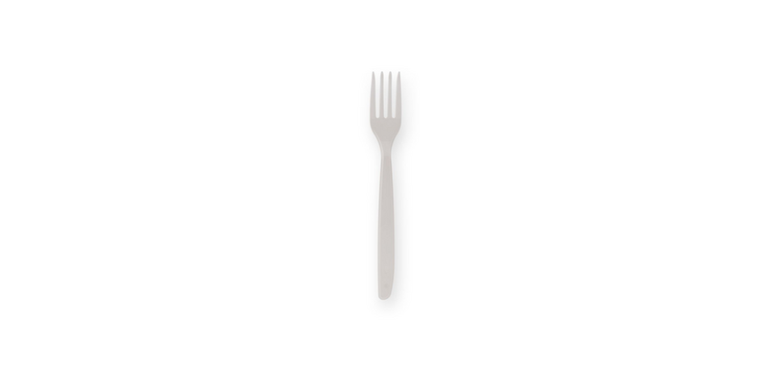 Fourchette IEZZY réutilisable PP 185mm blanc 50 pièces