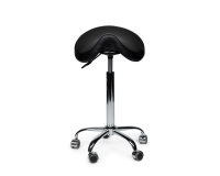 Zadelkruk Office Premium standaard zonder voetring harde wielen zw