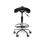 Siège amazone Office Premium standard avec repose-pieds roulette dure noir