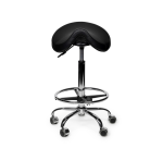 Siège amazone Office Premium standard avec repose-pieds roulette dure noir