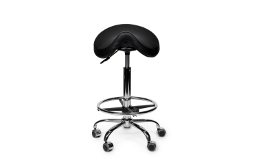 Siège amazone Office Premium standard avec repose-pieds roulette dure noir