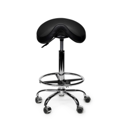 Siège amazone Office Premium standard avec repose-pieds roulette dure noir