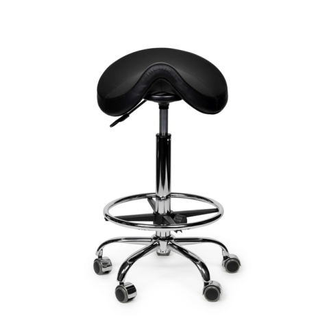 Siège amazone Office Premium standard avec repose-pieds roulette dure noir