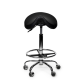 Siège amazone Office Premium standard avec repose-pieds roulette dure noir