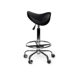 Siège amazone Office Premium standard avec repose-pieds roulette dure noir