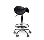 Siège amazone Office Premium standard avec repose-pieds roulette dure noir