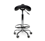 Siège amazone Office Premium haut avec repose-pieds roulette dure noir