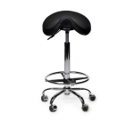 Siège amazone Office Premium haut avec repose-pieds roulette dure noir