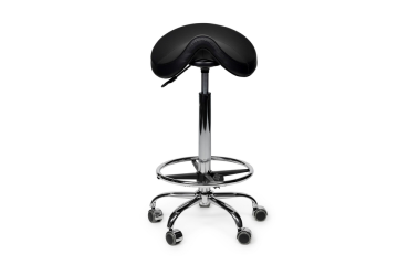 Siège amazone Office Premium haut avec repose-pieds roulette dure noir