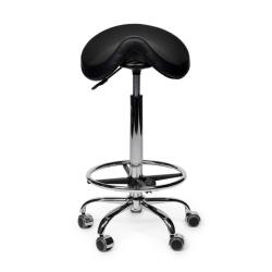 Siège amazone Office Premium haut avec repose-pieds roulette dure noir