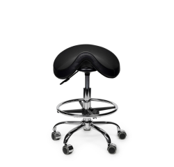 Amazon Premium Office Chair, low with footrest, hard black caster