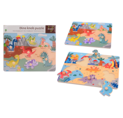 Puzzle à bouton Joueco Dino 2 assorti