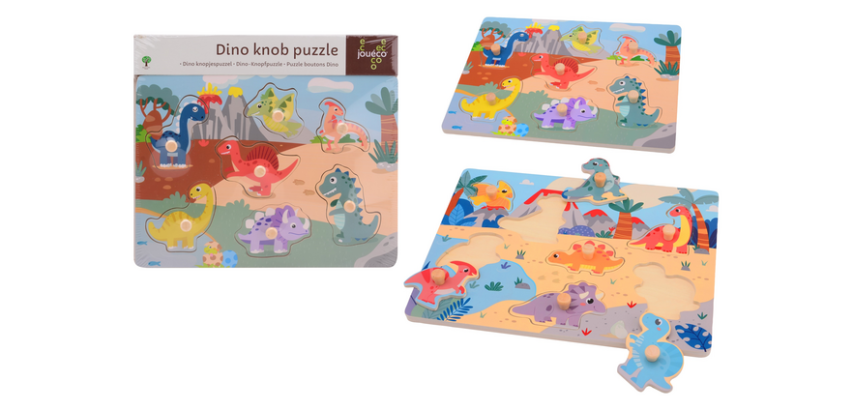 Joueco Dino-Knopf-Puzzle 2 Sorten
