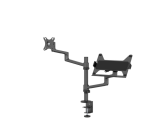 Neomounts DS20-425BL2 Monitor arm with laptop holder 17-27" - space saving