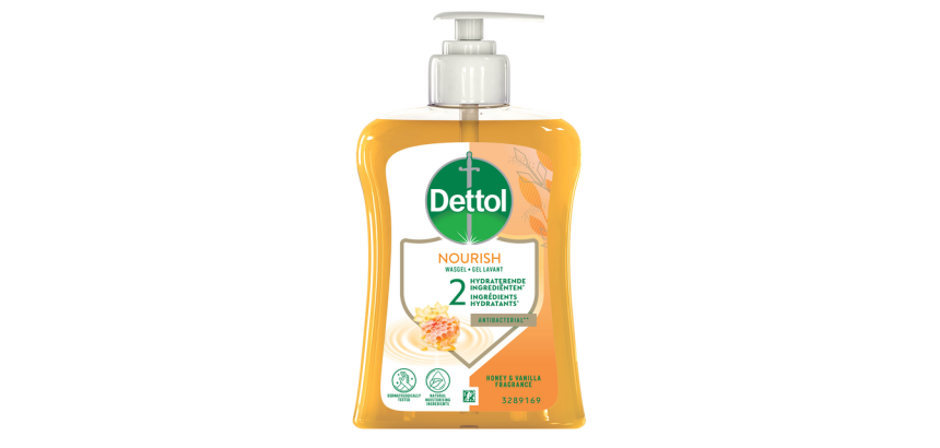 Savon mains Dettol Honey Vanilla antibactérien 250ml