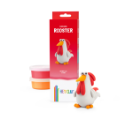 Hey Clay Modeling Clay Rooster 3 pots