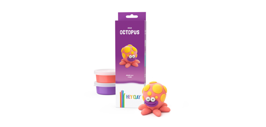 Klei Hey Clay Octopus 3 potjes