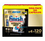 Finish Ultimate Plus Dishwasher Capsules 120 Pieces Giant Pack