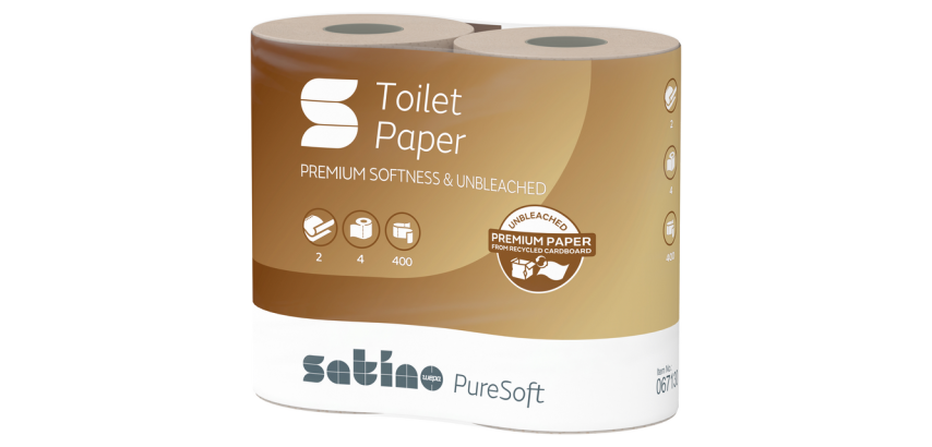 Satino Toilettenpapier MT1 PureSoft, 2-lagig, 400 Blatt, natur 067130