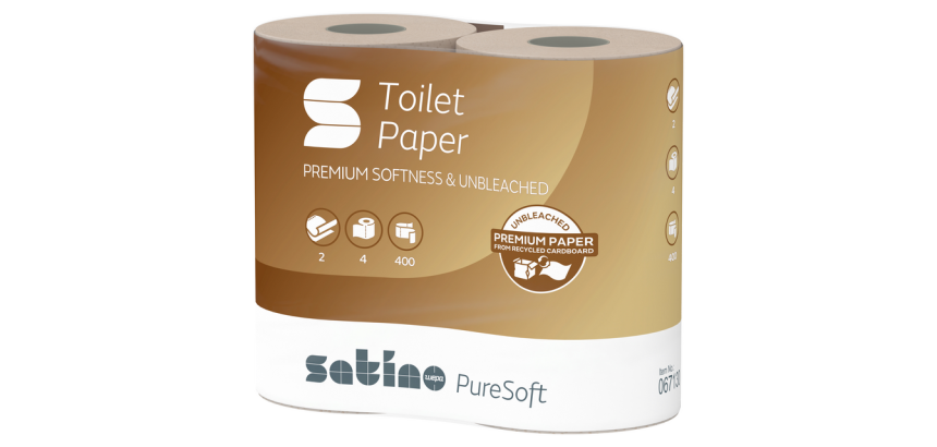 Papier toilette Satino MT1 PureSoft 2 épaisseurs 400 feuilles naturel 067130