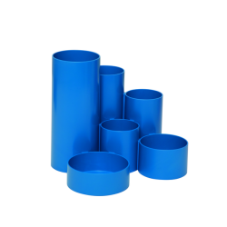 Organisateur de bureau MAULtubo 6 compartiments Ø150x125mm bleu