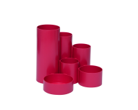 Organisateur de bureau MAULtubo 6 compartiments Ø150x125mm rouge