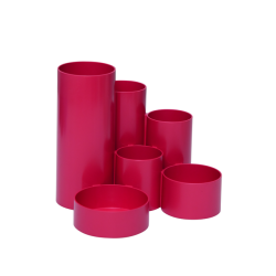Organisateur de bureau MAULtubo 6 compartiments Ø150x125mm rouge