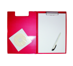 MAUL clipboard with flap A4 portrait PVC with red pen loop