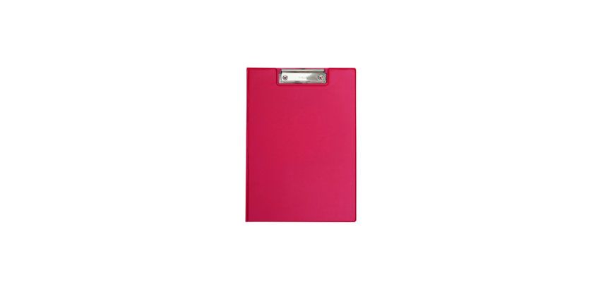 MAUL Klemmbrett mit Klappe A4 Hochformat PVC mit Stiftschlaufe Rot