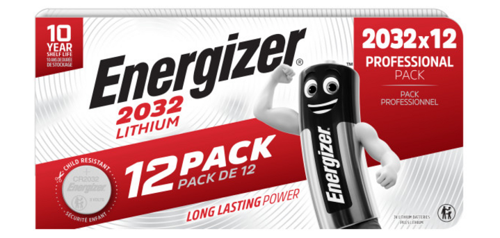 Energizer CR2032 lithium button cell 12 pieces