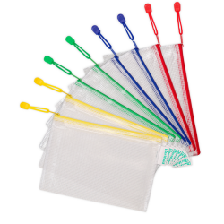 GB_Tarifold pochette à zip, ft A5, paquet de 8 pièces en couleurs assorties