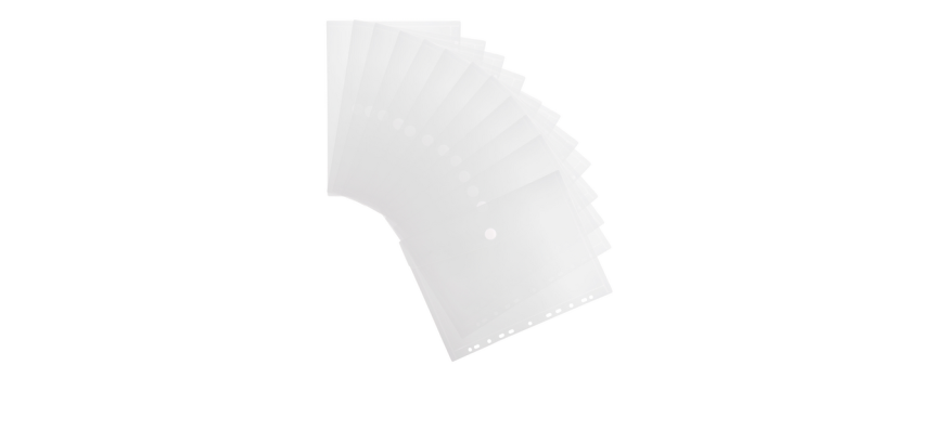 Pochette enveloppe Djois Color Collection A4 paysage perforée transparent