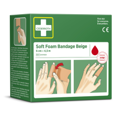 Pansement autoadhésif Cederroth Soft Foam beige 6cmx4,5m