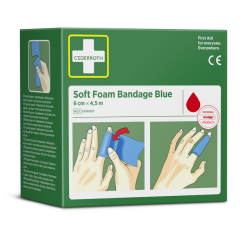 Gb_pansement ´soft foam bandage´, autoadhésif, bleu