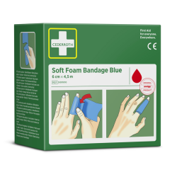 Gb_pansement ´soft foam bandage´, autoadhésif, bleu