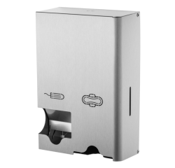 Distributeur produits hygiène féminine MediQo-line petit inox revêtement anti-empreintes