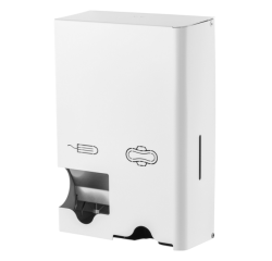 Distributeur produits hygiène féminine MediQo-line petit inox blanc