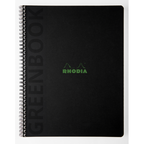 Cahier Rhodia Greenbook recyclé A4+ ligné 160 pages 90g couverture souple