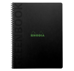 Rhodia greenbook recycled hardcover a5+ 80sh lined mc - black