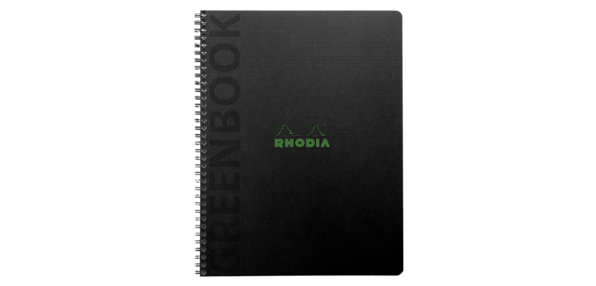 Rhodia Greenbook Recycling-Notizbuch A5+ liniert 160 Seiten 90g weicher Einband