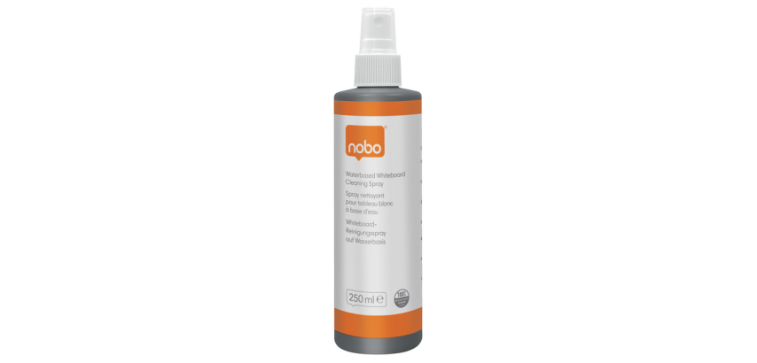 Nobo water-based whiteboard cleaning spray 250ml