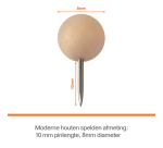 Punaises Nobo hout voor memobord 40 stuks