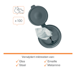 Lingette nettoyante tableau blanc Nobo sans plastique 100 pièces