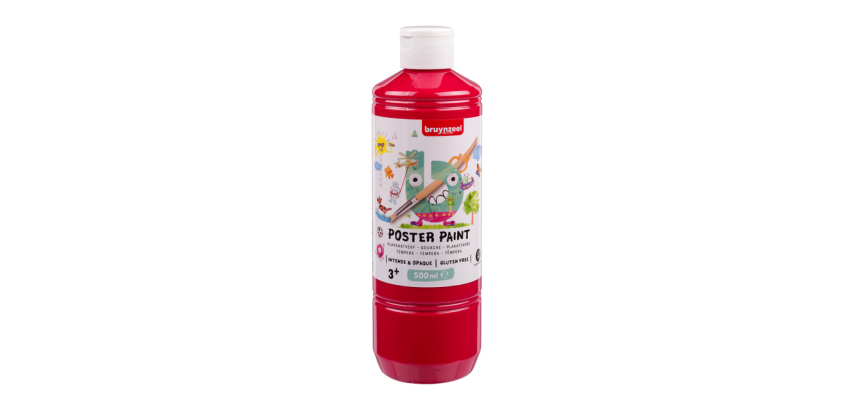 Bruynzeel Gouache 500ml Bottle Primary Red