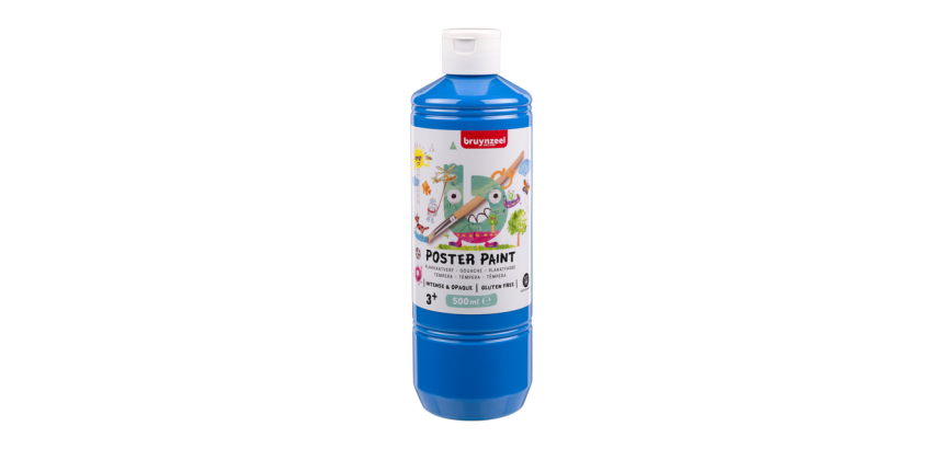 Gouache Bruynzeel flacon 500ml bleu clair