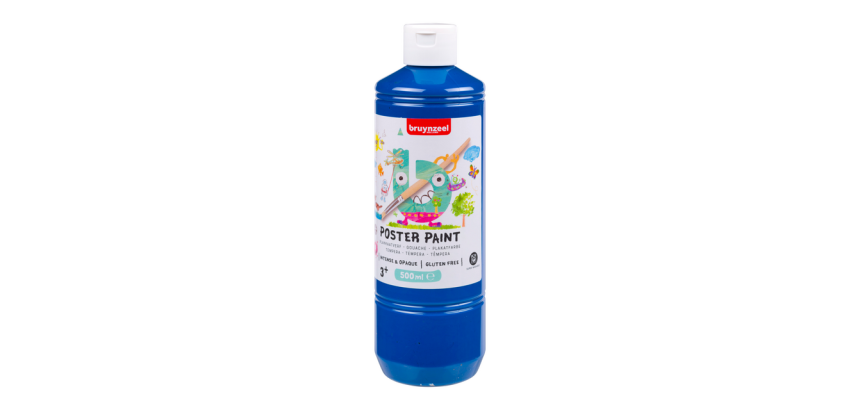 Gouache Bruynzeel flacon 500ml bleu profond