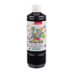 Plakkaatverf Bruynzeel fles à 500ml zwart