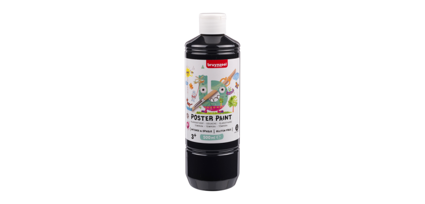 Bruynzeel Gouache Bottle 500ml Black